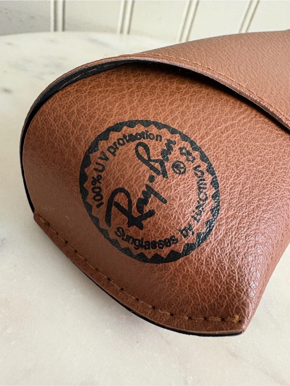 Ray-Ban Brown Leather Sunglasses Case EXCELLENT CONDITION Designer Travel Sporty